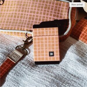 Thread Wallet Orange Plaid - Irvine Elastic Wallet/Keychain